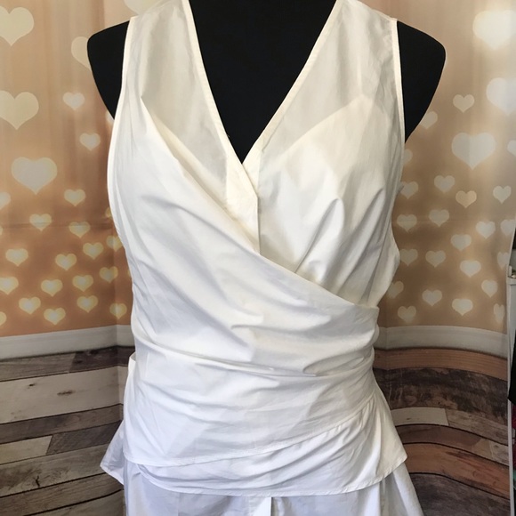 Derek Lam 10 Crosby Sleeveless Poplin Wrap Top - Picture 4 of 8